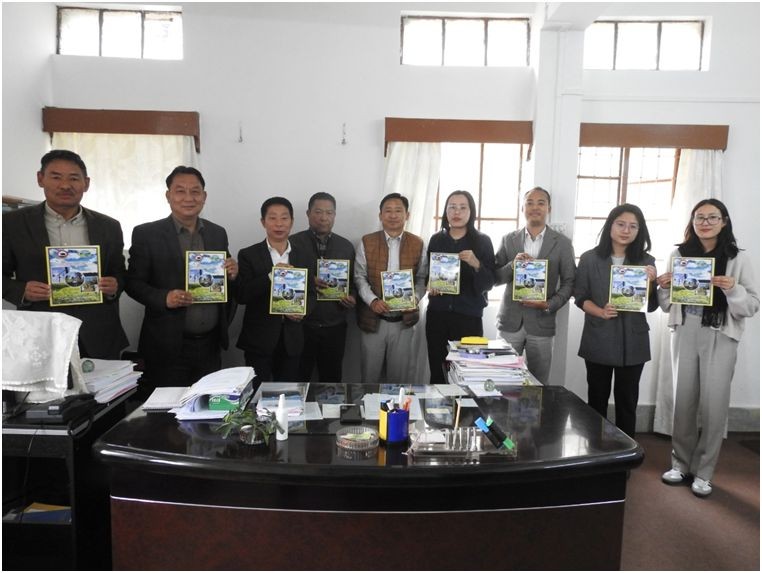 In commemoration of World Meteorological day, L.Chubaonen Director of Soil & Water Conservation alongside Rongsenlemzung, Joint Director and  State Nodal Officer  for Meteorology  released a booklet entitled Meteorological Report of Nagaland 2023.